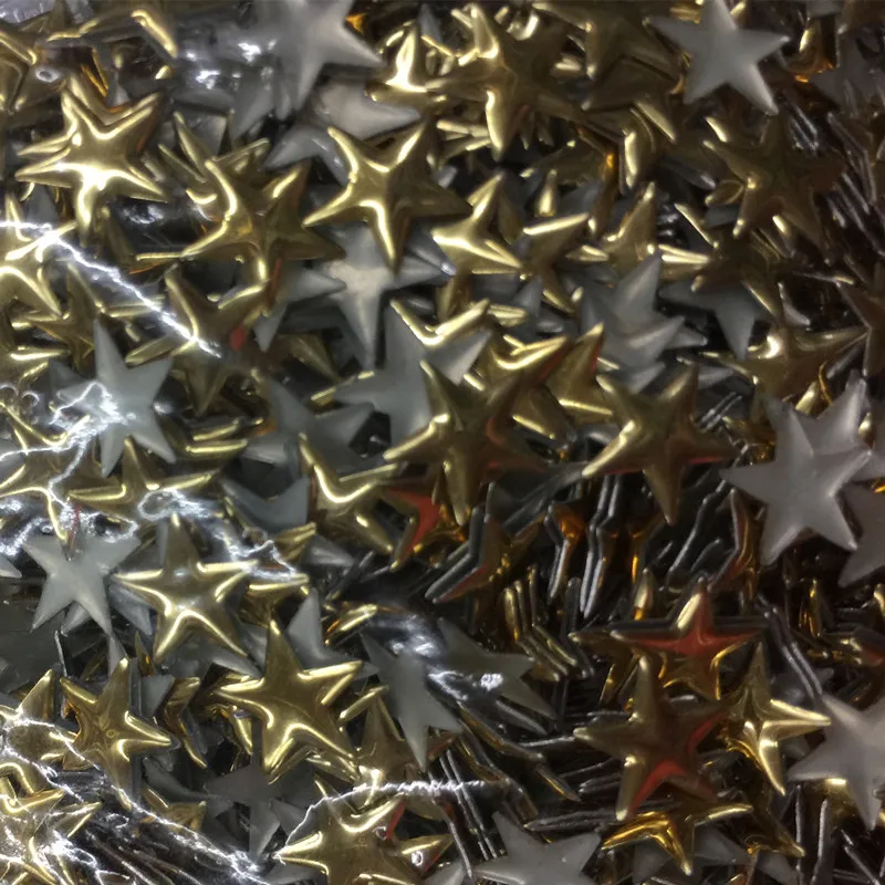 

300pcs 8*8mm Star Shape Gold Hot fix Nailheads FlatBack Rhinestuds Iron Glue on Studs And Spikes For Clothing DIY Accessories