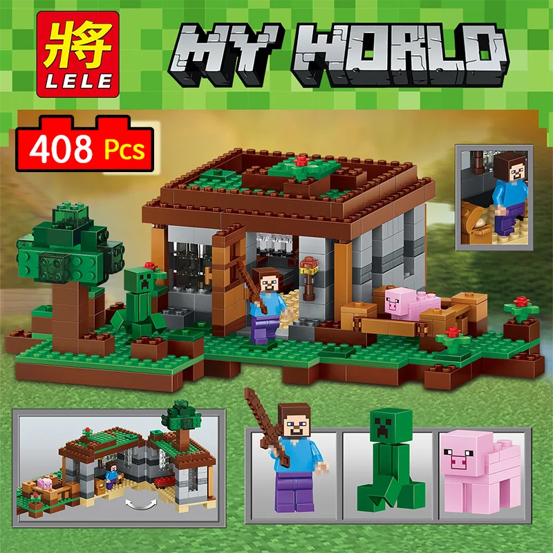 

408pcs My World Series Eductional Technic Model Building Blocks Kit Castle Toys for Children Compatible LegoINGlys