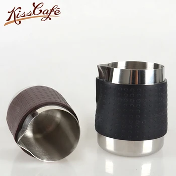 

350/600ml Silicone Case Stainless Steel Frothing Jug Espresso Coffee Pitcher Barista Craft Coffee Latte Milk Frothing Pitcher