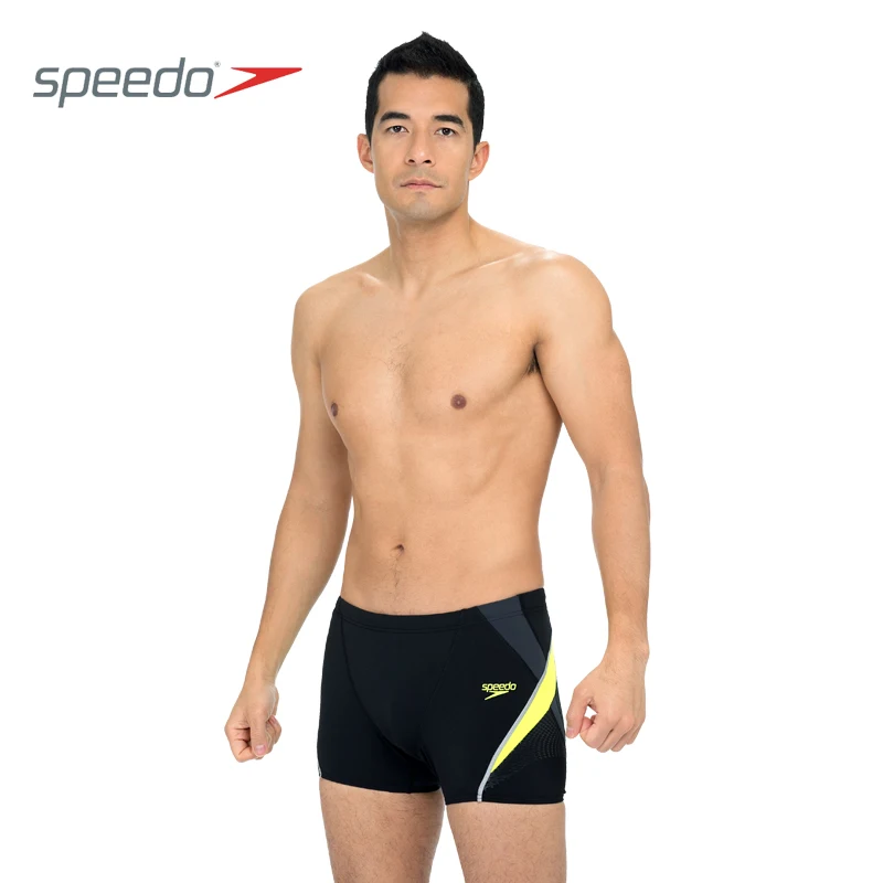 Polyester Solid Square Leg Swimsuit Speedo Mens Endurance 