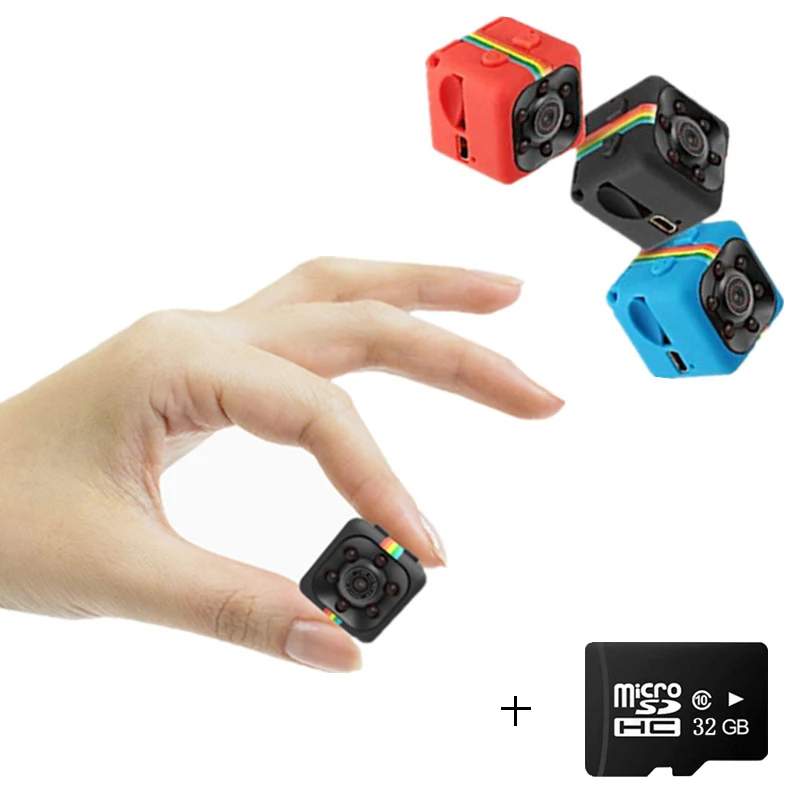 

SQ11 Mini Camera 1080P Video Recorder Micro Camera Recorder DVR HD Night Vision Cam Camera Micro Memory Card TF Card 32GB