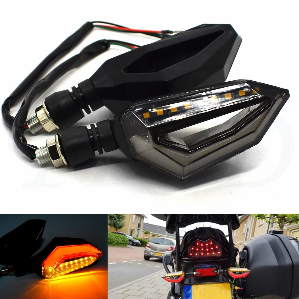 

Universal Motorcycle 12V LED Turn Signal Lights Blinker Front Rear Lights for Yamaha R1 R6 R125 R15 FZ16 FZ1 MT09 MT07 FZ6 XJR