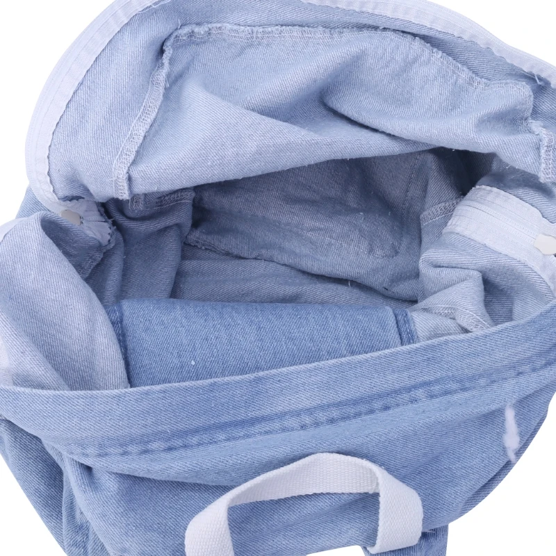 Vintage Denim Mochila Mochila Casuais Mochila de