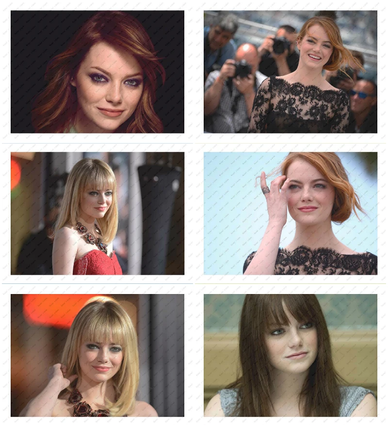 

Emma Stone Poster White Kraft Paper wall sticker Decorative paintings beautiful Girl Poster