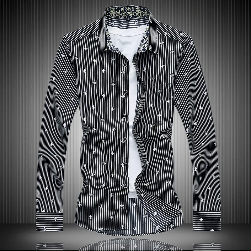 M-7XL! Мужские рубашки в стиле кэжуал Мужская Мода Дизайн в обтяжку Рубашка удобная плюс размер человек рубашки Высокое качество Для мужчин с
