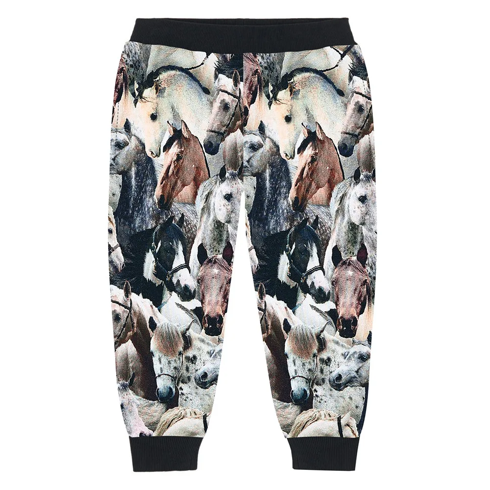 

nice Autumn winter Toddler Boys girls Pants Animals horse print Pattern Casual kids Trousers 0-12Y Children's clothes