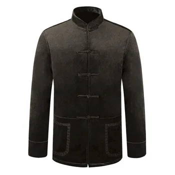 

Brand New Arrival Autumn Winter Chinese Traditional Men's Mandarin Collar Velour Wadded Jacket L XL XXL XXXL 4XL MTJ20150081