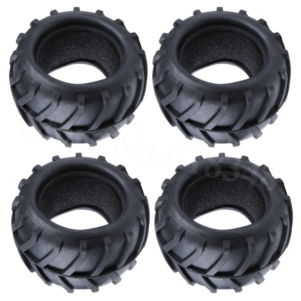 

4pcs/lot Rubber Tire OD :82mm ID:52mm Width:46mm with foam inserts for RC 1/16 Monster Truck