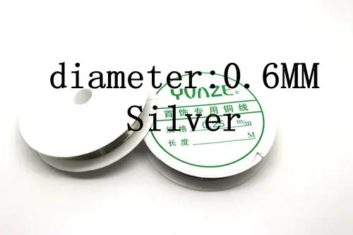 0,25 мм-1,0 мм золотые серебряные украшения, медная проволока линия 2 шт./лот DIY серьги ювелирные аксессуары - Цвет: Silver