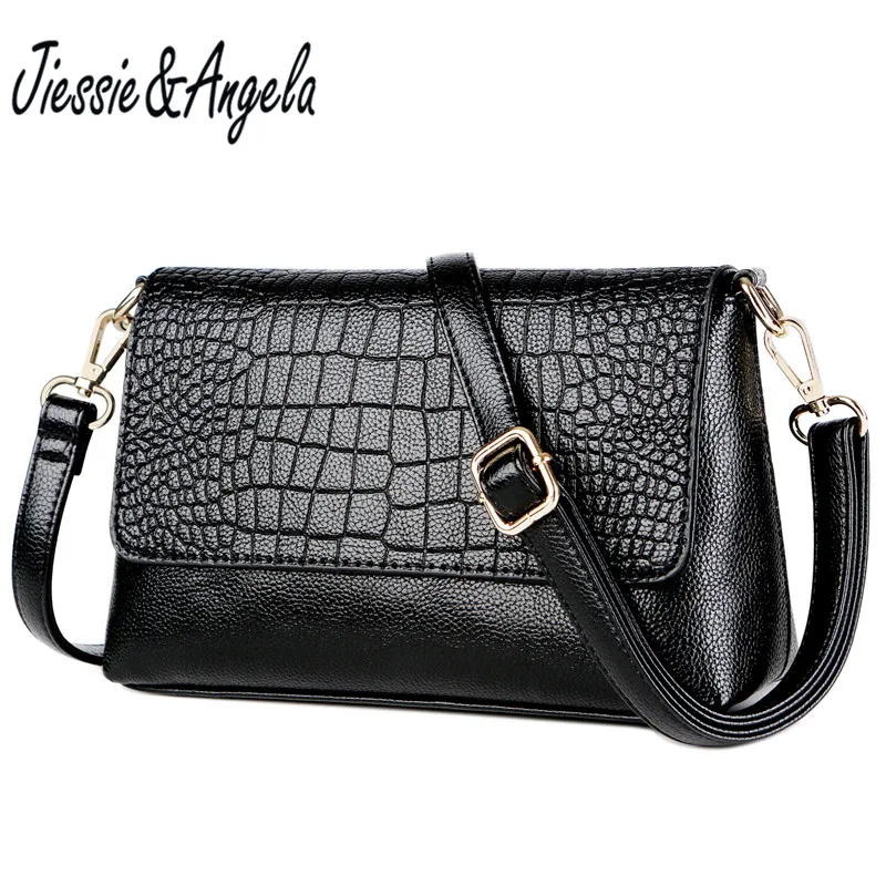 

Jiessie & Angela Luxury Brand Designer Women Shoulder Purse Handbag Real Leather Bags For Female Cross body Bags Bolosa