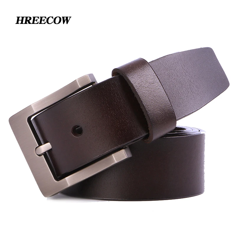 

Fashion Brand Strap Male Pin Buckle Fancy Vintage Jeans Big name 100% Cowhide Genuine Leather Belts For Men commercial