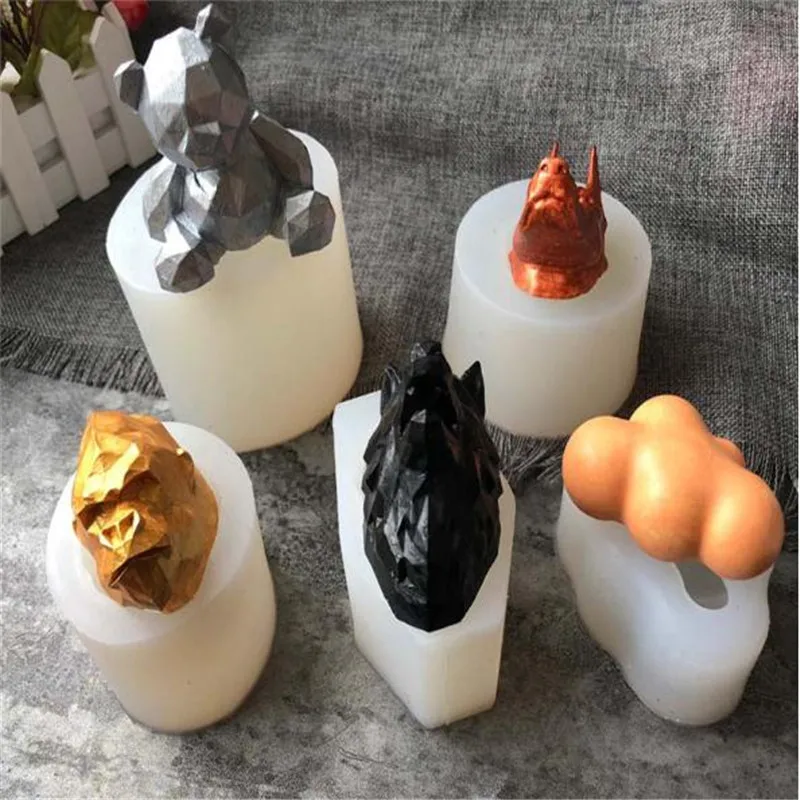 

3D Cloud, Wolf, Sitting Bear, Durbin Dog Plaster, Silica Gel Mould for Hanging Ornaments A122/A123/A124/A125/A126