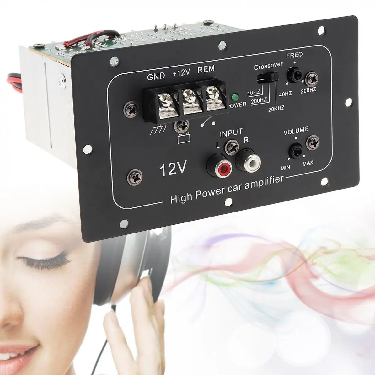 

150W 12V Black Universal Powerful Bass Subwoofer Car Audio High Power Amplifier Board for 6/8 /10 Inch Car Subwoofer