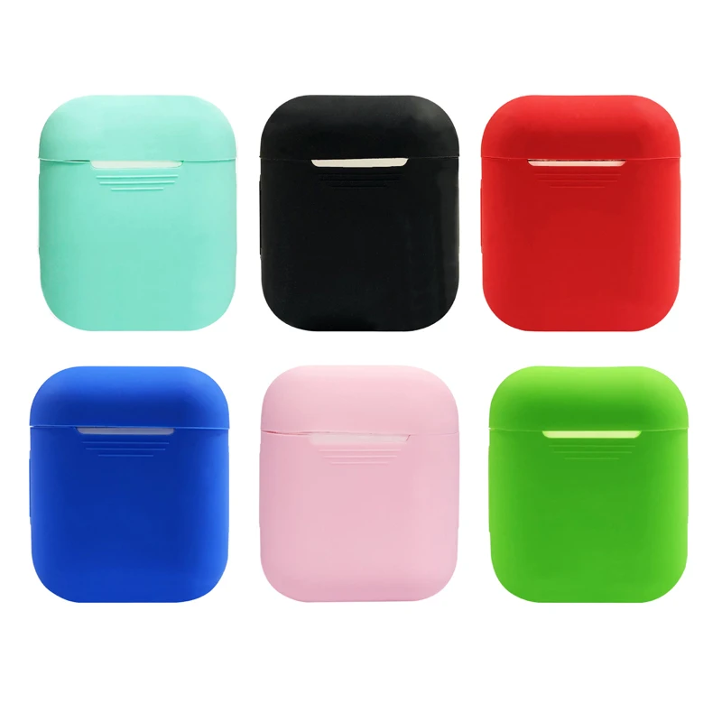 

Silicone bluetooth wireless earphone case protector full protective ultra thin shockproof cover for Apple AirPods charging box