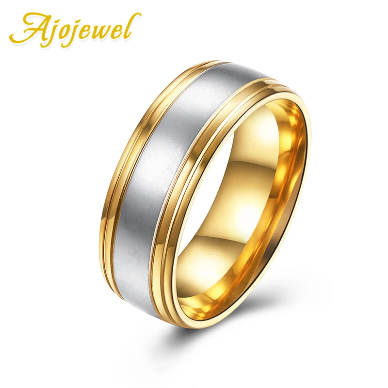 

Ajojewel High Quality Classic Rings For Men Fashion Brand Stainless Steel Jewelry Men's Ring