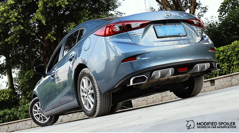 Подходит для Mazda 3 Axela 2013- задний бампер диффузор бамперы для губ защитная накладка ABS хромированная отделка 1Pes