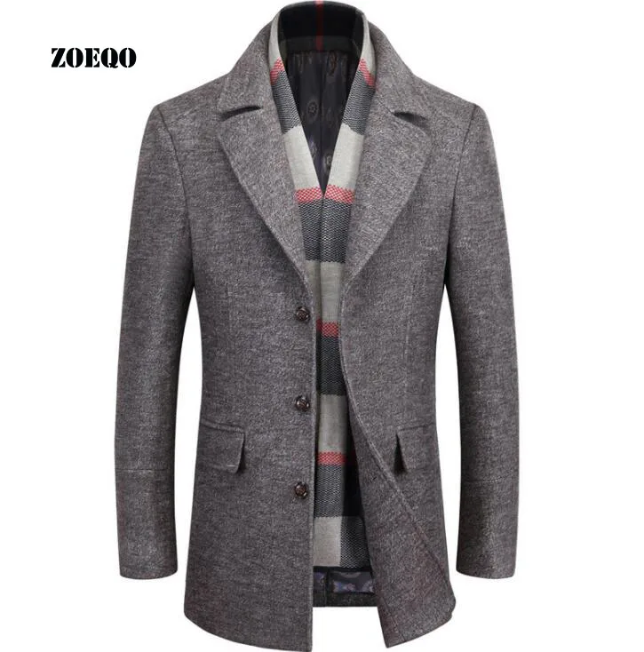 

ZOEQO New Arrivals High Quality Wool Jacket Men Wool Coat Slim Fit Jackets Mens Casual Warm Outerwear Jacket M-4XL SIZE