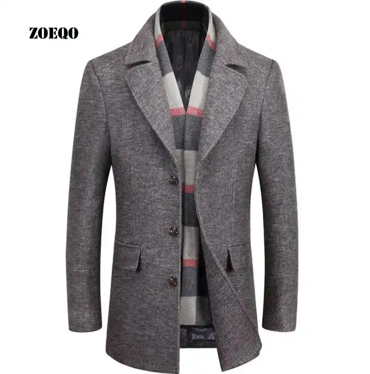 mens wool coats slim fit