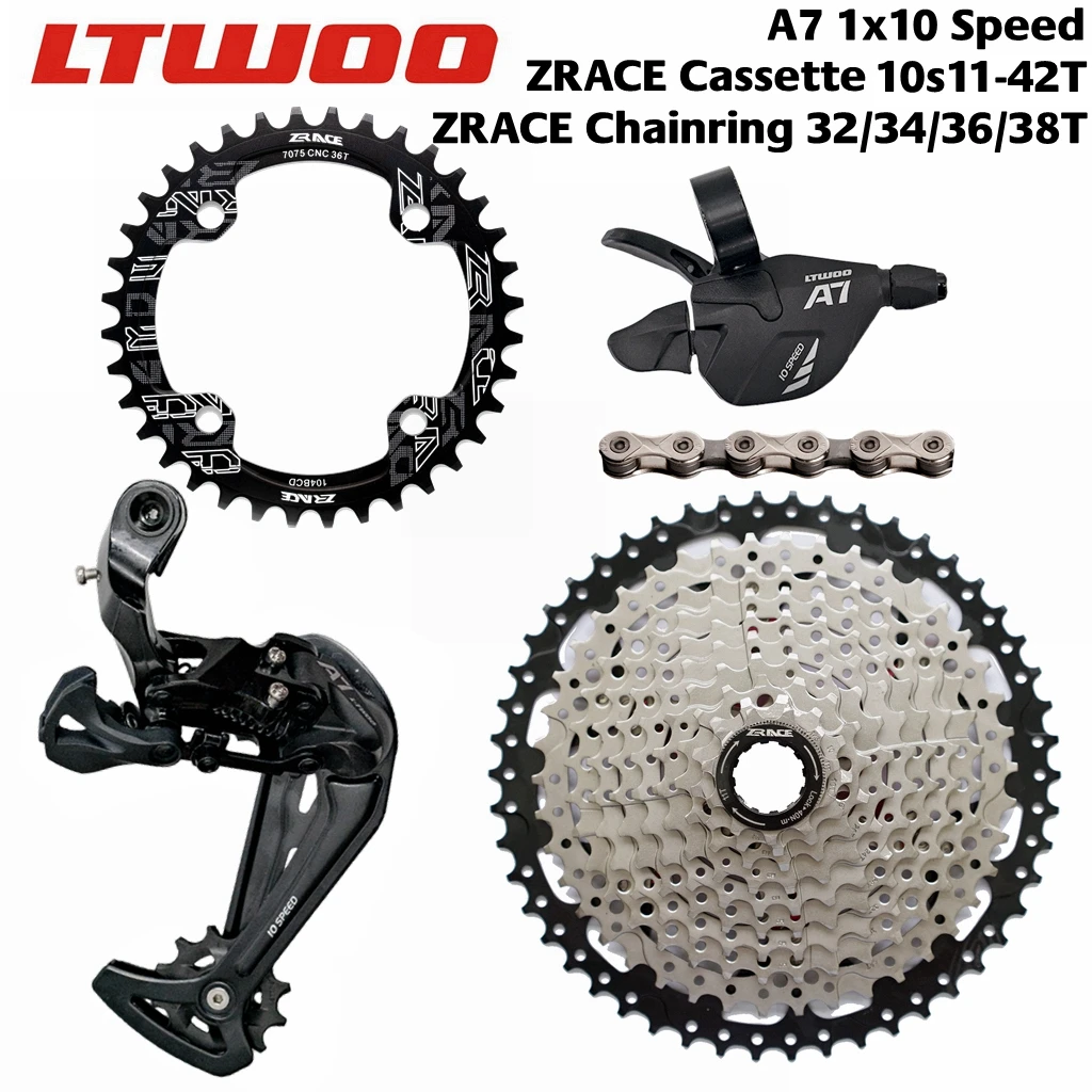 

LTWOO A7 10 Speed Shifter + Rear Derailleurs + ZRACE Cassette / 104BCD Chainring + YBN 10S Chain Groupset for PCR BEYOND M6000