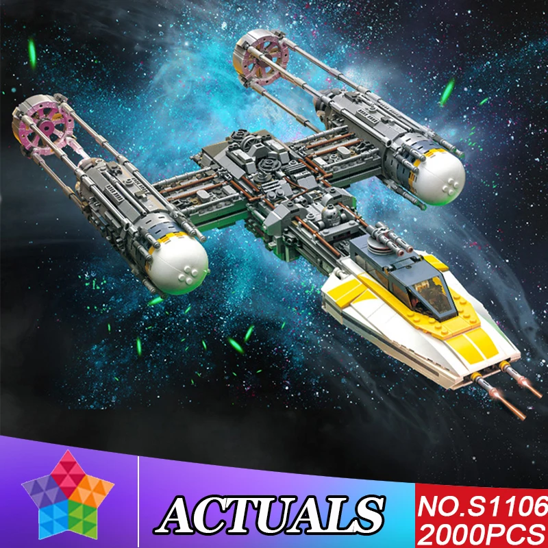 

2018 NEW Star Wars Series 2000PCS Y-wing Starfighter Set Model Building Blocks Bricks legoedINGys 75181DIY Toys Kids As Gifts