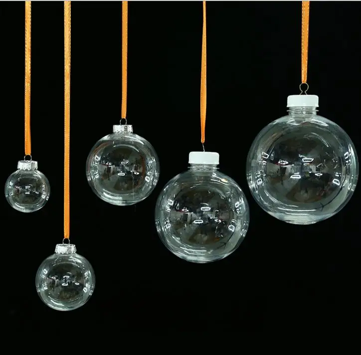 Transparent Glass Balls Christmas Tree Ornaments pendant decor Wedding