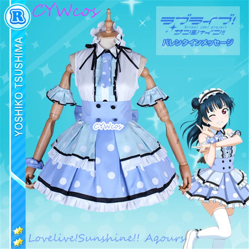 

Love Live Sunshine Aqours Eleven Episodes Thinking and Combining Into One Dancing Party Dress Tsushima Yoshiko Cosplay Costume