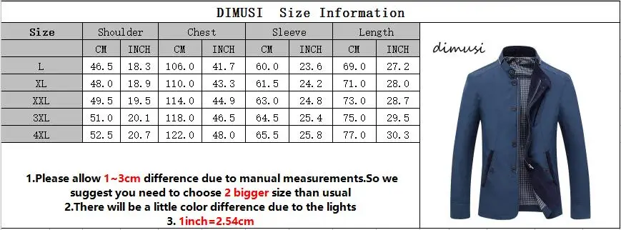 DIMUSI, весенне-осенняя мужская куртка-бомбер, деловые куртки со стоячим воротником, мужская верхняя одежда, ветровка на молнии, приталенное пальто, L-4XL, TA08