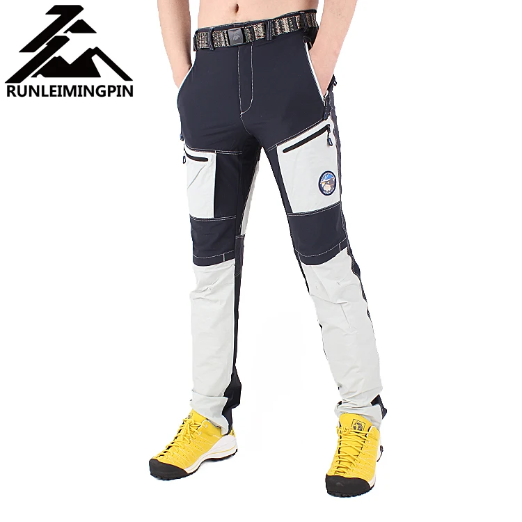 Spring Summer Men slim Hiking Pants Outdoor elastic pants Windproof waterproof quick drying