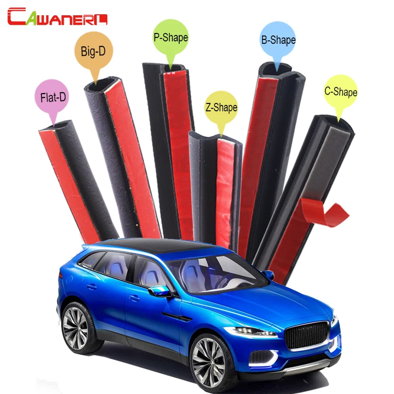 Cawanerl Whole Car Hood Trunk Door Sealing Seal Strip Kit Seal Edging Trim Rubber Weatherstrip For Jaguar C-X17 F-Pace