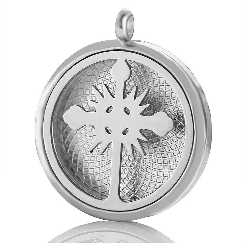 

MODKISR High Quality Wholesale New Listing Perfume Freshener Diffuser Magnet Stainless Cross Fashion Wild Necklace Jewelr