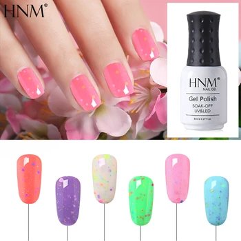 

HNM 8ml Cheese UV Gel Nail Polish Semi Permanent Candy Color LED Lamp Lucky Lacquer Hybrid Varnish Soak Off Stamping Enamel