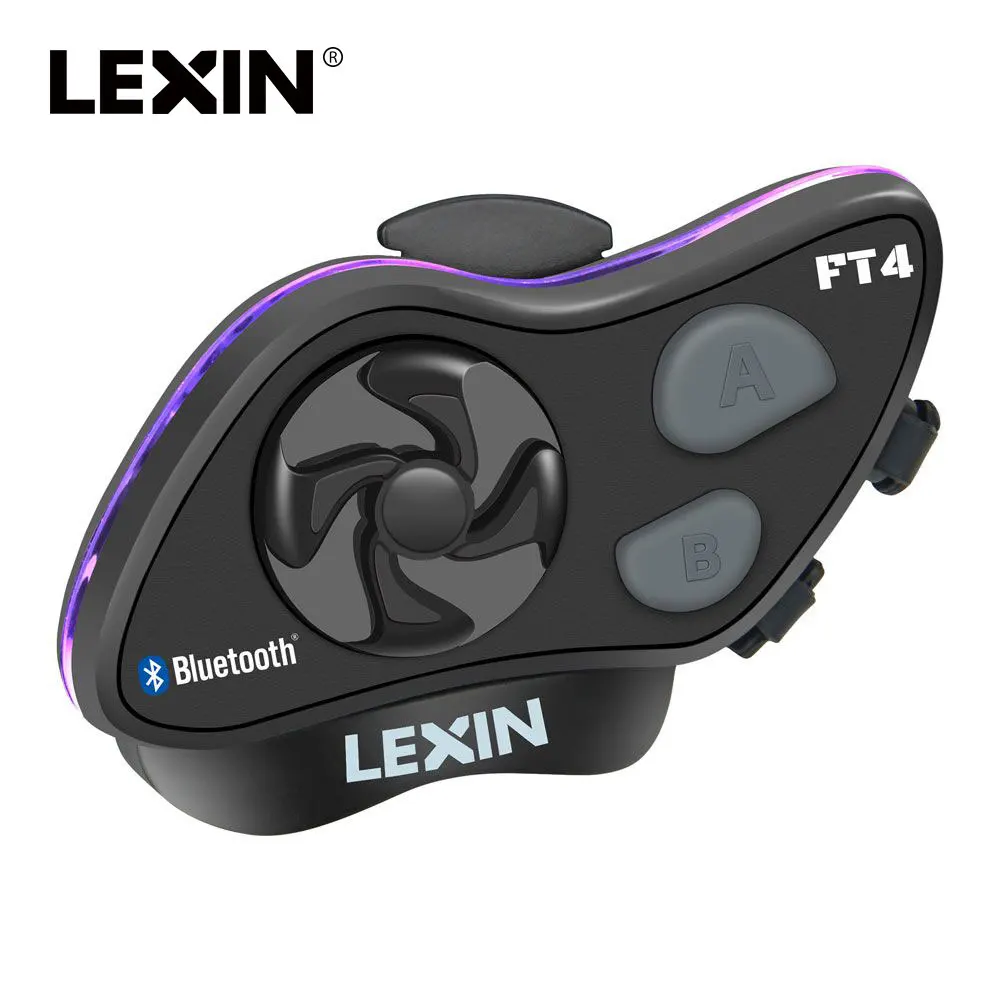 LEXIN LX-FT4 1-4 мотоциклиста Bluetooth шлем гарнитуры Интерком системы с улучшенным шумоподавлением до 1,2 км