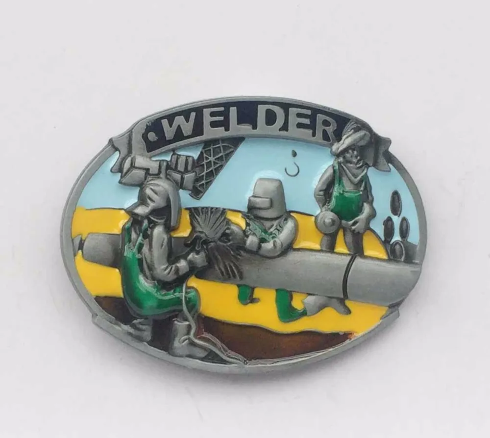Welder Trade Tradesman Metal Belt Buckle