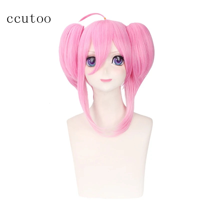 

ccutoo Pink Short Straight Synthetic Hair Styled Cosplay Wigs Star Guardian LUX LOL League of Legends Costume Party Wigs