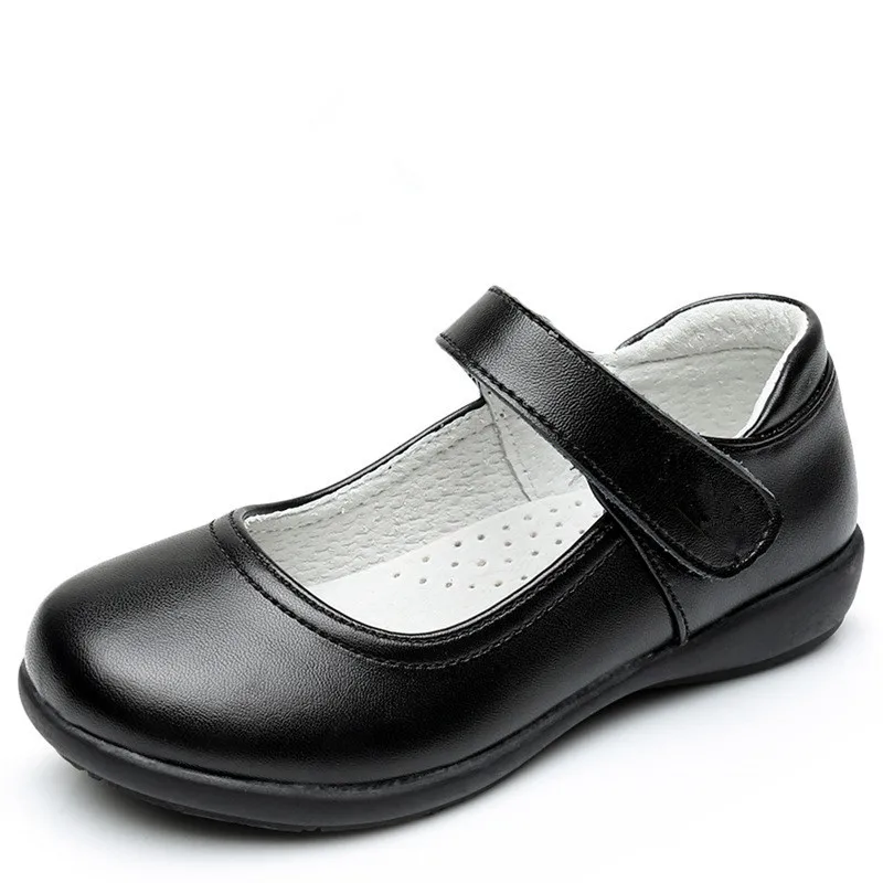 Children Girls Leather Shoes Fashion Black Single Princess Student School Spring/Autumn