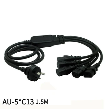 

1.5M AU-5*C13 Australia TO C13 Power Extension Cable Cord New Zealand Plug TO IEC320 C13 For Lead Laptop Charger LCD TV