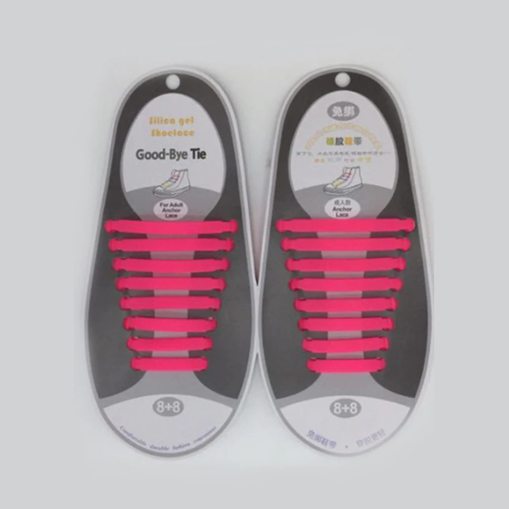 No Tie Shoelaces for Kids and Adults Pack Of 16pcs Vtie Silicone Lazy Shoeslaces Works In All Sneakers Shoes Lace Candy Color