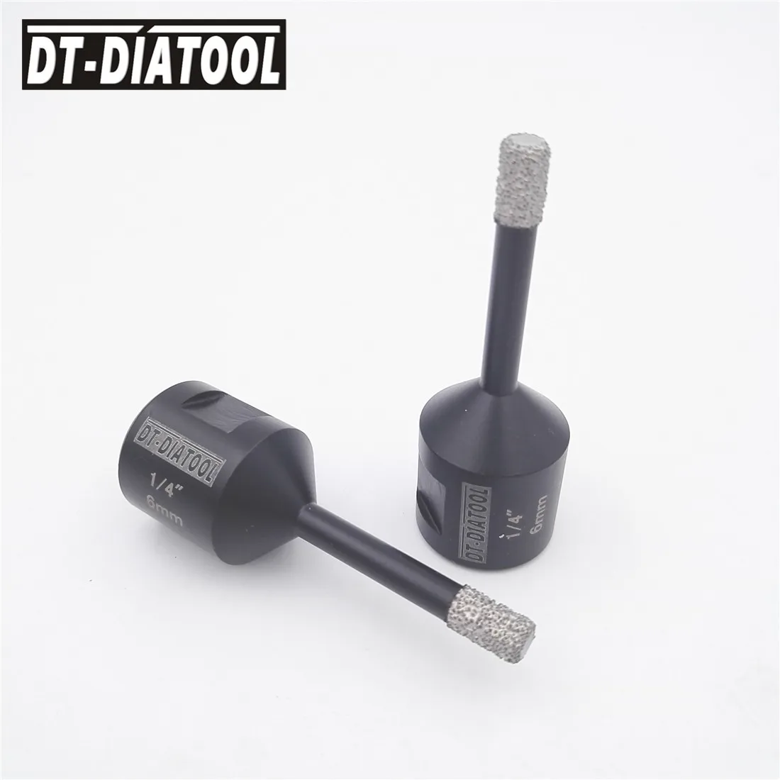 DT-DIATOOL 2 шт. диаметр 1/4 "/6 мм Вакуумные Паяные алмазные сверла коронки 5/8-11 резьба сверлильная пила для гранита Мрамор Бетон