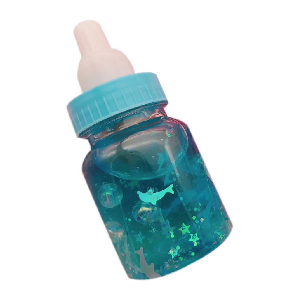 Новая маленькая бутылка поддельной воды тонкая грязевая игрушка жемчужная бутылка океан слойка облако слизи шпатлевка Ароматизированная стресс детская глиняная игрушка W508