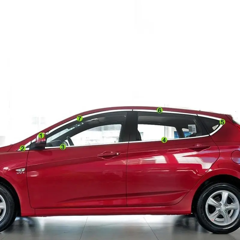 

Window automobile upgraded car styling protecter accessories modification covers bright sequins 16 17 FOR Hyundai Verna