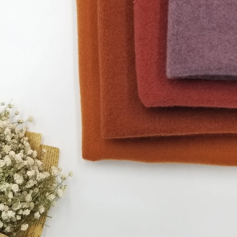 

YLZZ Autumn and Winter Thickening Double Side Milled Cashmere Wool Son Four Color Wool Cloth Clothing DIY Coat Fabric 150cmX50cm