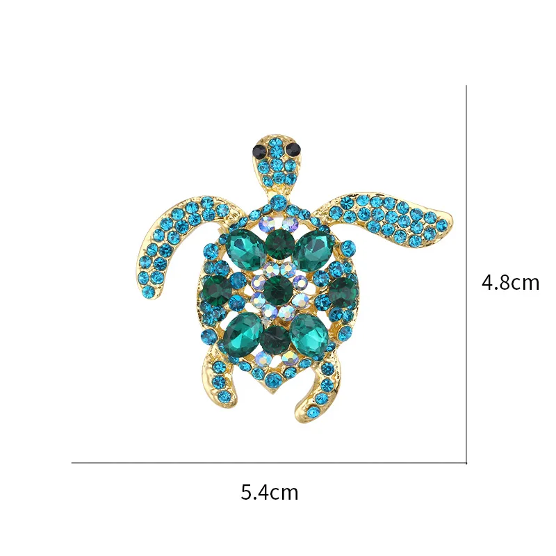 WEIMANJINGDIAN бренд лето Новое поступление Кристальные зеленые морские броши в форме черепахи для женщин