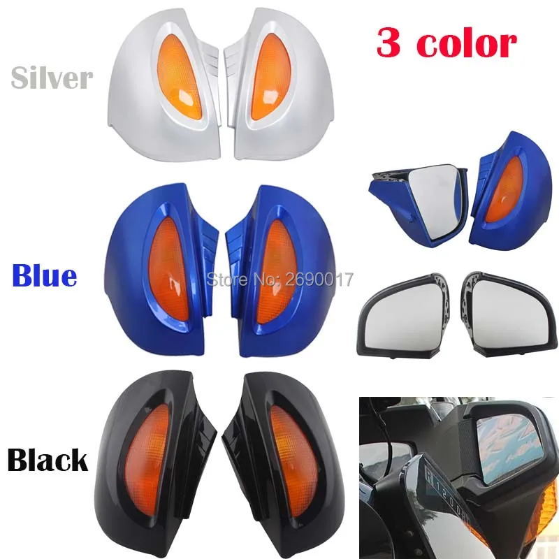 

Fits For BMW Side Rear mirrors Rearview W/Turn signal Lens R1100RT R1150RT R1100 RT R1150 RT Silver Black Blue 3 color