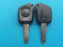 1pc nova substituição chave em branco para peugeot 106 205 206 306 405 406 1 botão remoto fob caso escudo sem corte lâmina acessórios do carro