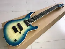 Beste 8 string elektrische guita, mit echten abalone perle, quilt flamme körper und kopf top, high grade qualität! Echt foto zeigt