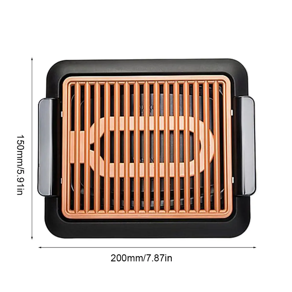 Non-Stick Durable Electrothermal barbecue plate Fast BBQ Smokeless Grill With Temperature Dial Heated Grilling Grate