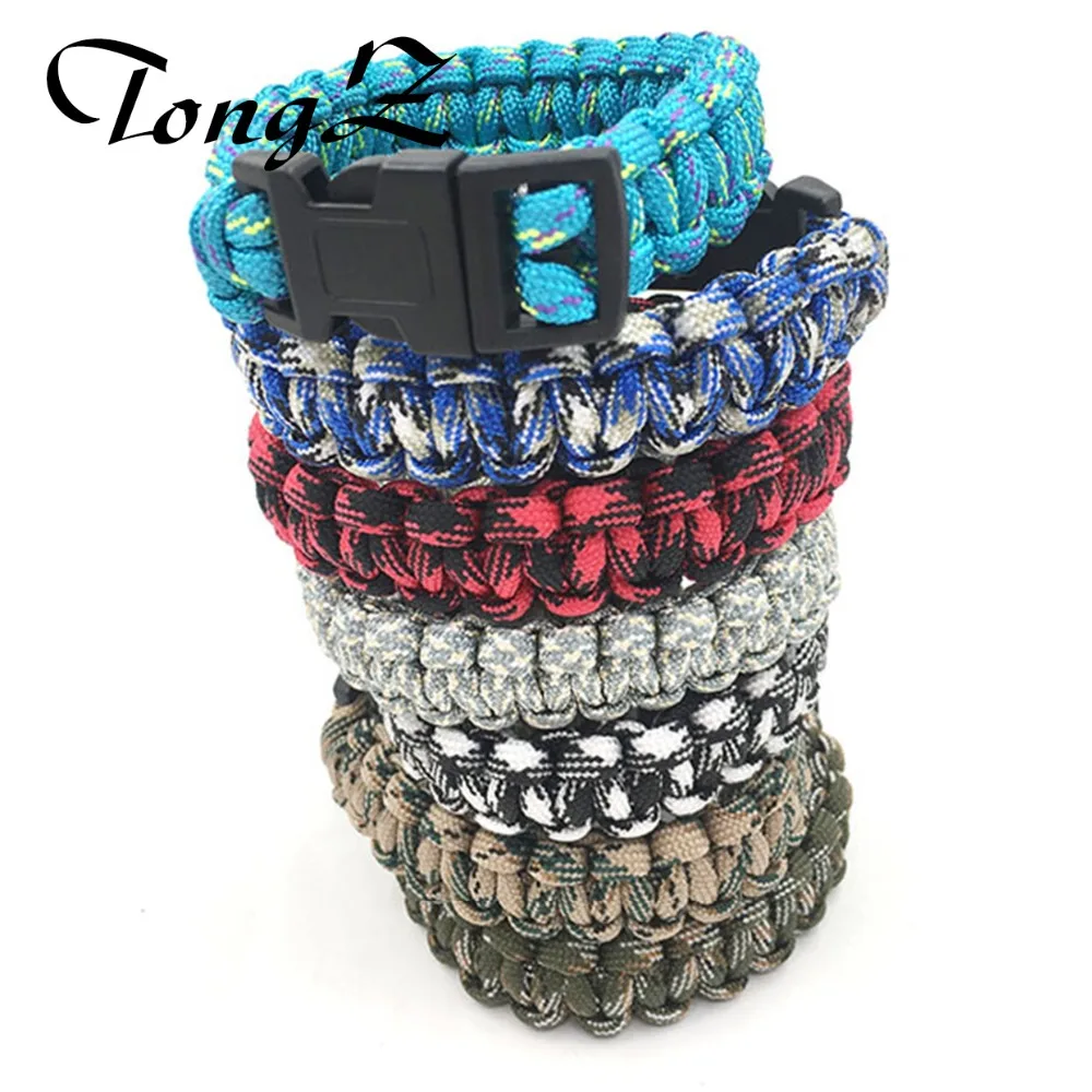 متعددة وظيفة الطوارئ بقاء سوار للرجال النساء في الهواء الطلق الإنقاذ المظلة الحبل البوصلة Paracord جديد