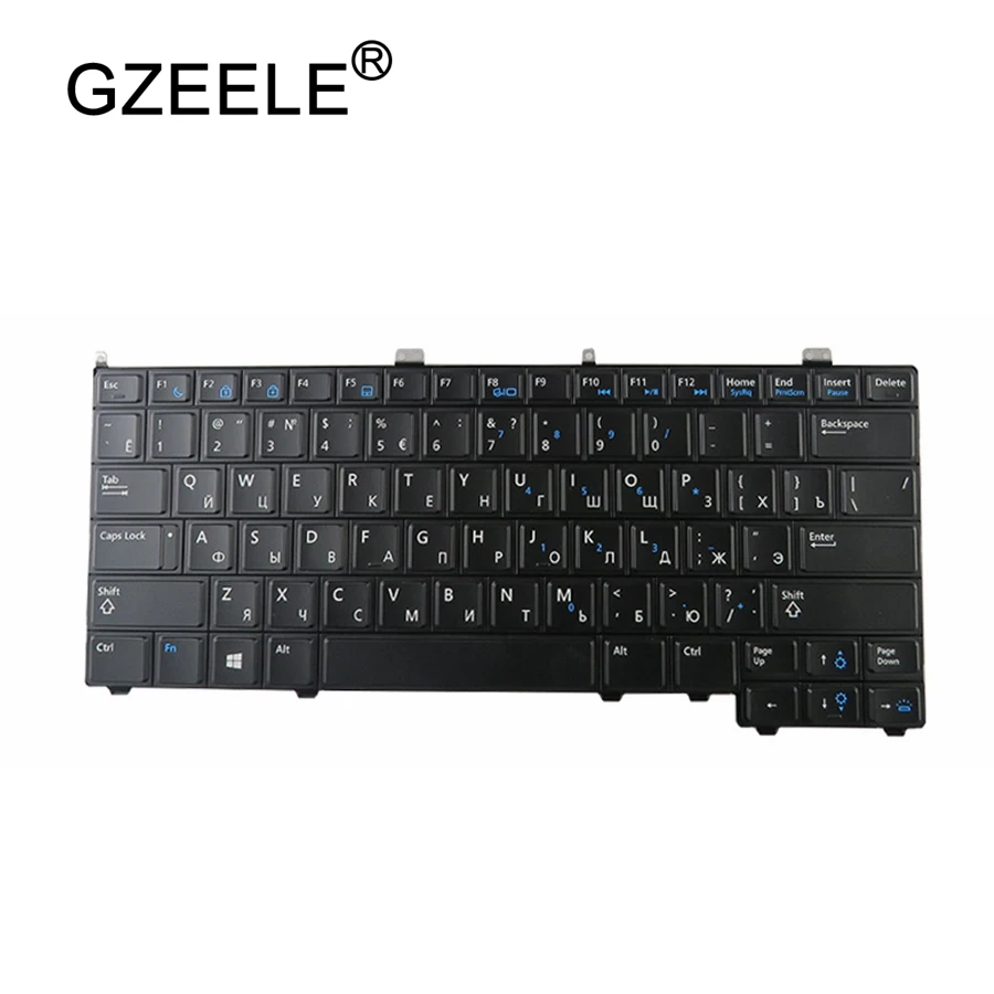  GZEELE  for DELL for Latitude E7440 E7240 russian laptop Keyboard with backlit RU backlight keyboar