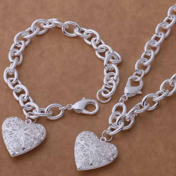 

AS390 Trendy wholesale silver Jewelry Sets bracelet necklace /asaajjha bsxakkea