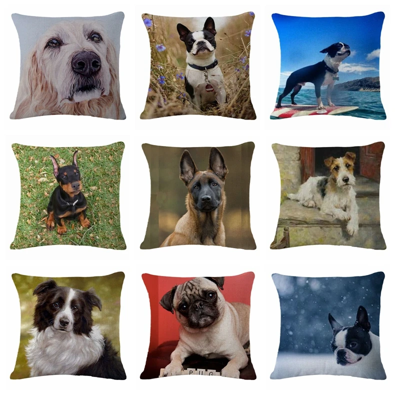 

seriously naughty dog Cushion(No Filler) Polyester Family affection Sofa Car Seat family Home Decorative Throw Pillow